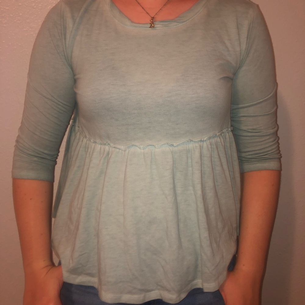 Arizona Green Peplum Top